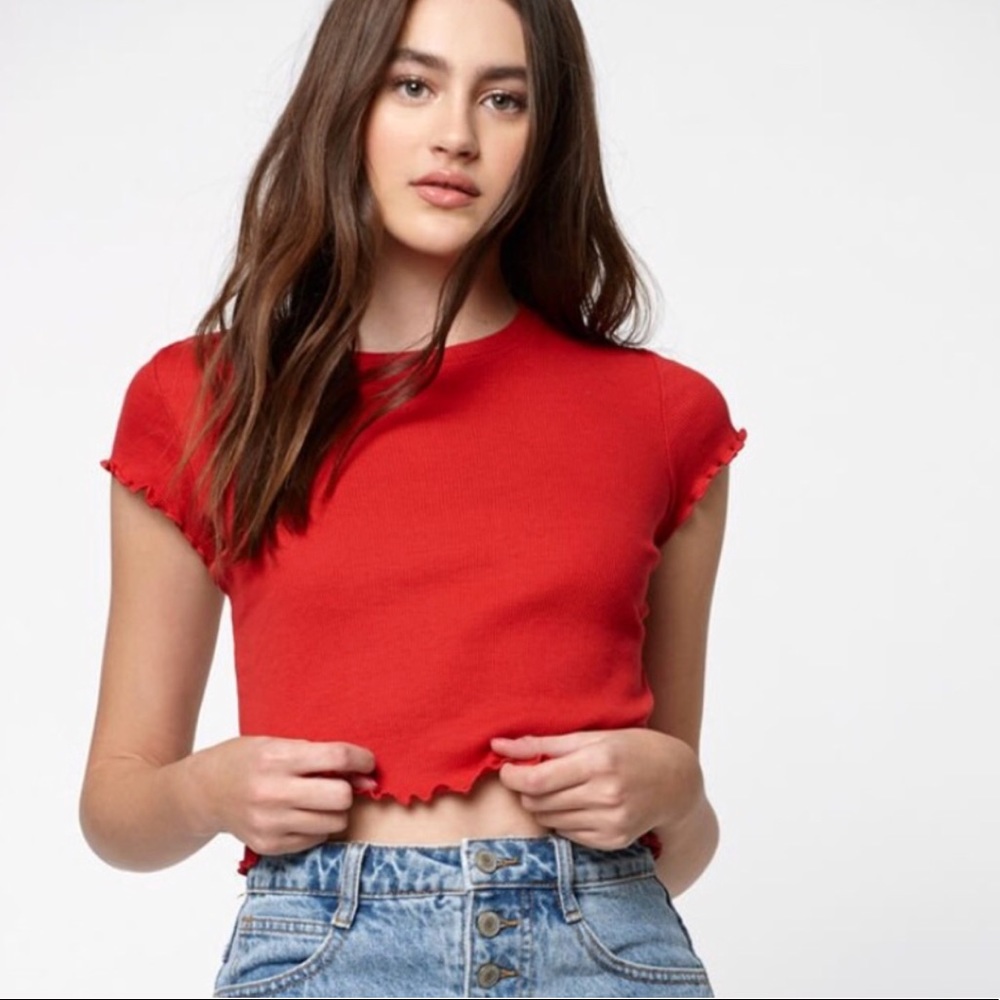 John Galt (Brandy Melville) ruffled tee